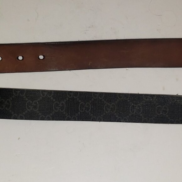 Gucci Borwn GG Supreme Kingsnake Belt - Picture 11 of 16